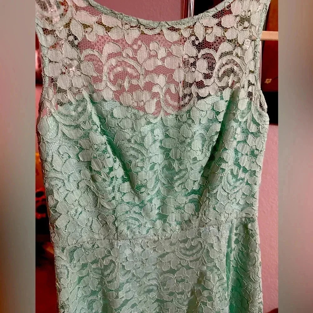 David’s bridal mint lace mini dress size 6 - Picture 7 of 12